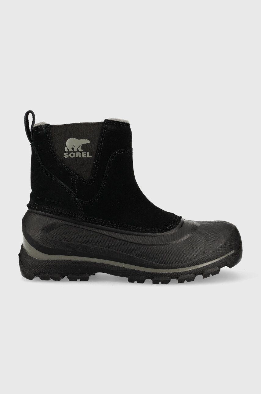 Kotníkové boty Sorel Buxton Pull On pánské, černá barva - černá -  Svršek: Textilní materiál