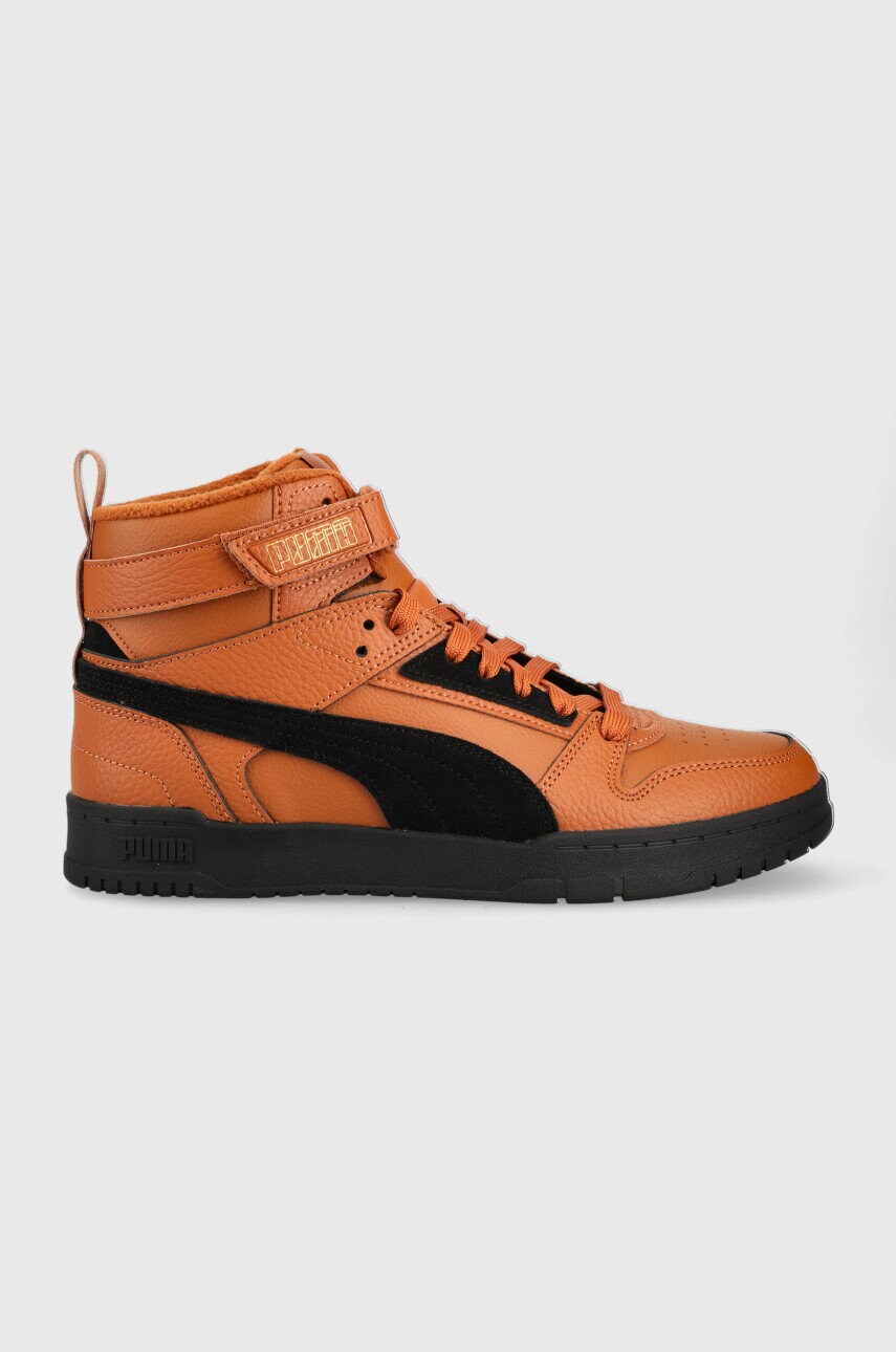 Puma sneakers din piele culoarea maro