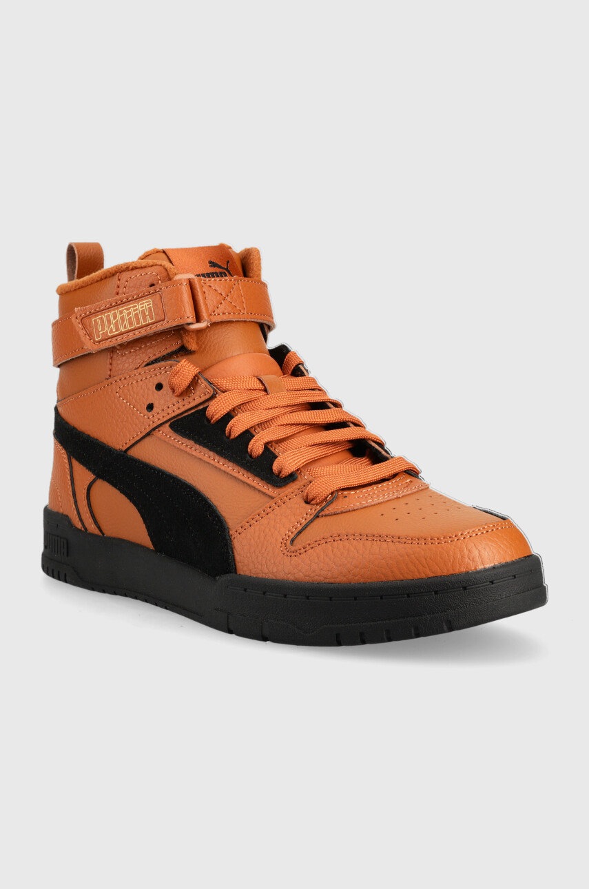 

Кожаные кроссовки Puma цвет коричневый