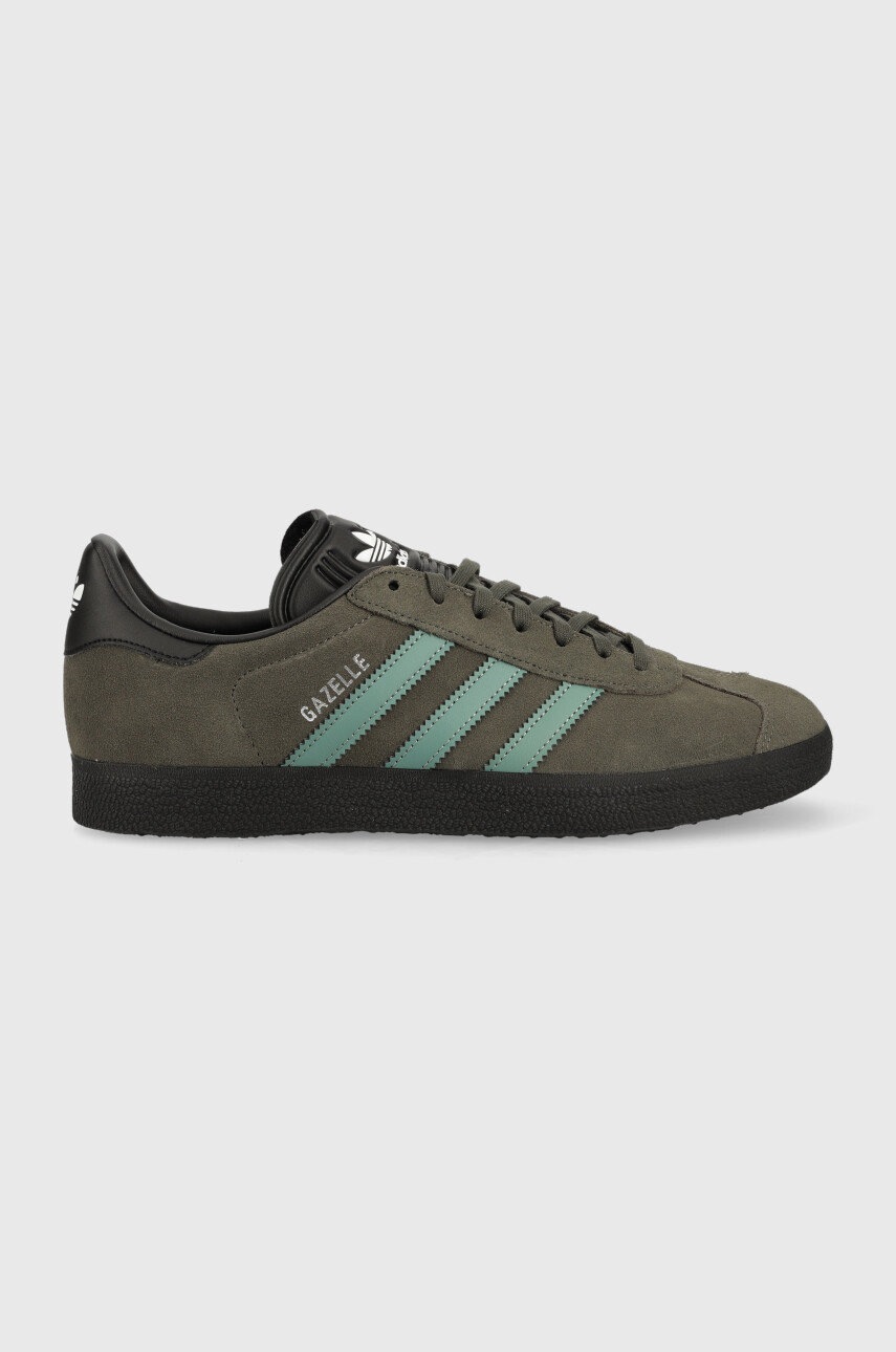 

Велурени маратонки adidas Originals GAZELLE в зелено, Зелен