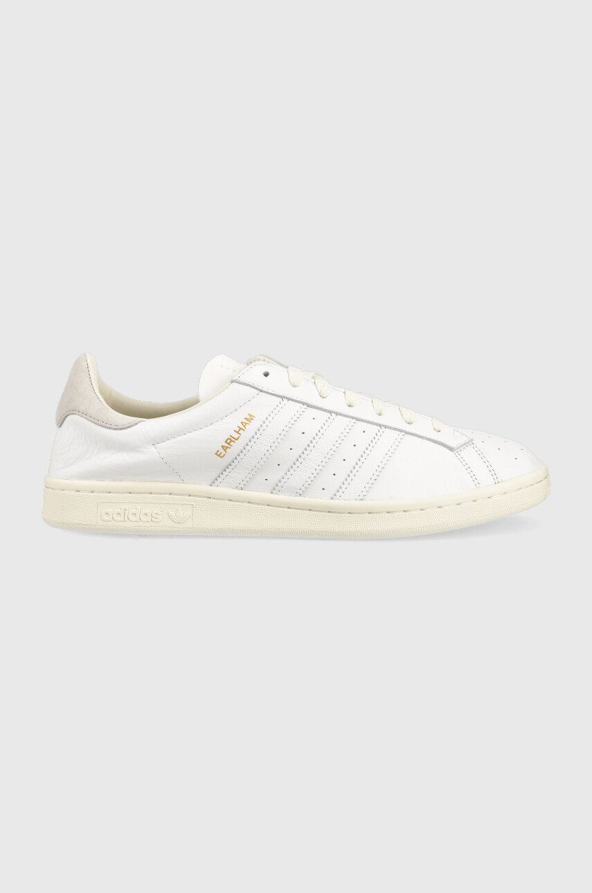 adidas Originals sneakers din piele Earlham , culoarea alb