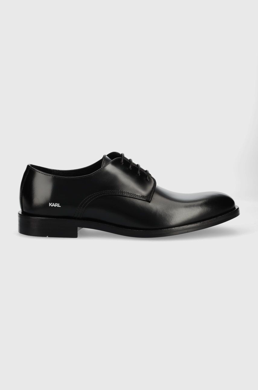 Karl Lagerfeld pantofi de piele Urano Iv barbati, culoarea negru answear.ro