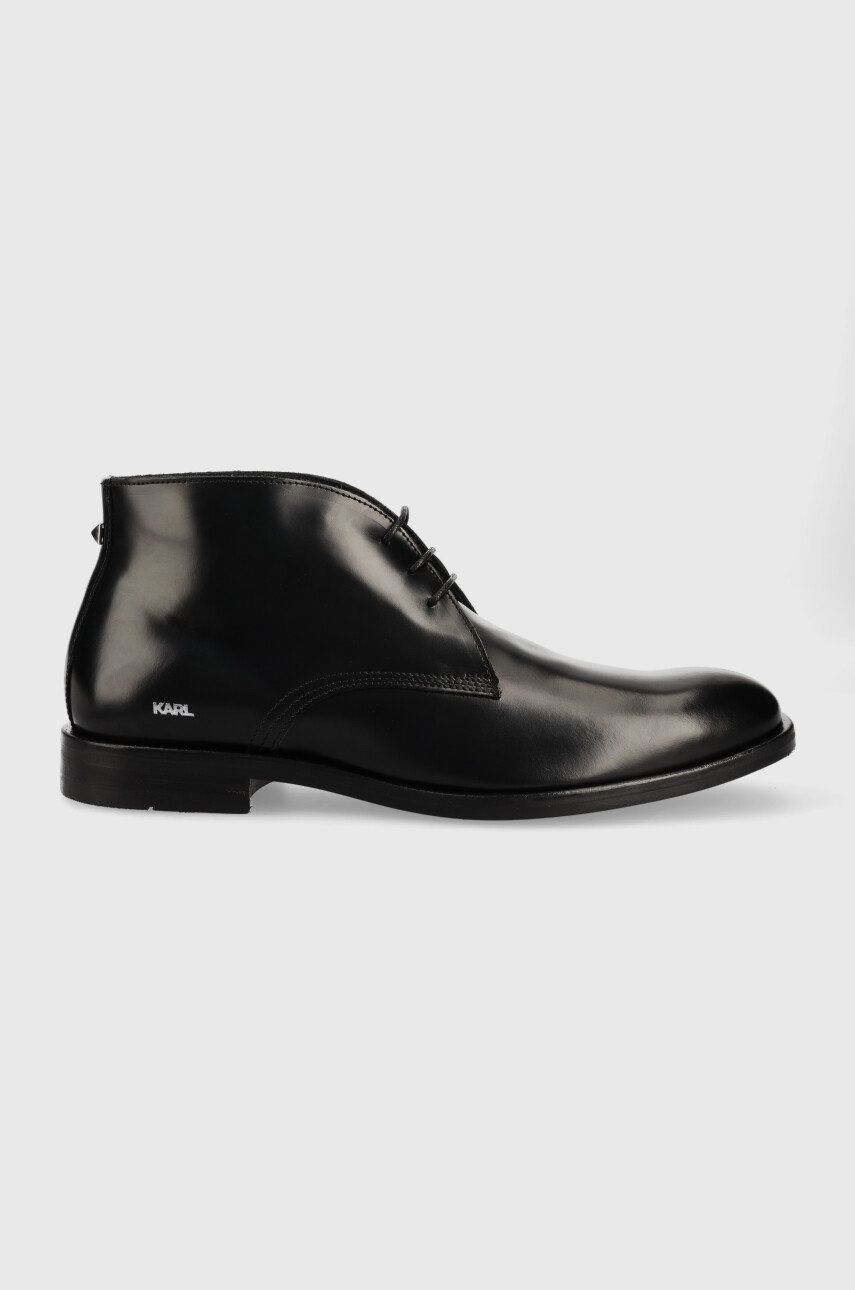 Karl Lagerfeld pantofi de piele Urano Iv barbati, culoarea negru answear.ro