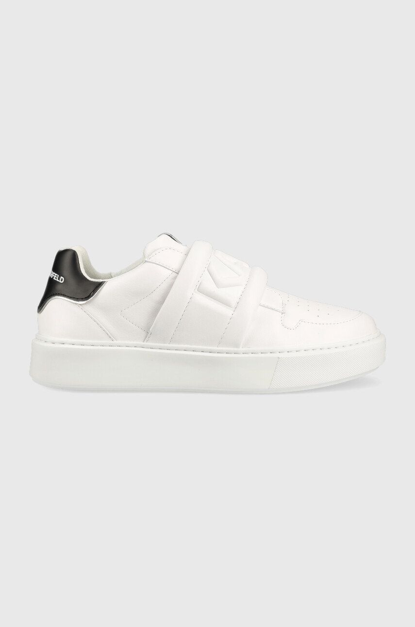 Karl Lagerfeld sneakers din piele Maxi Kup culoarea alb answear.ro