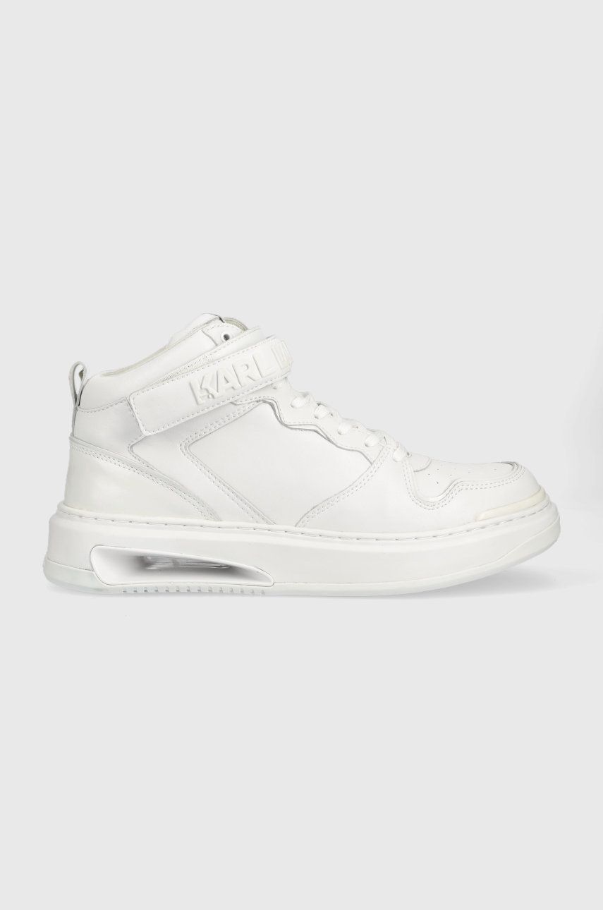 Kožené sneakers boty Karl Lagerfeld Elektro, bílá barva - bílá -  Svršek: Přírodní kůže Vn