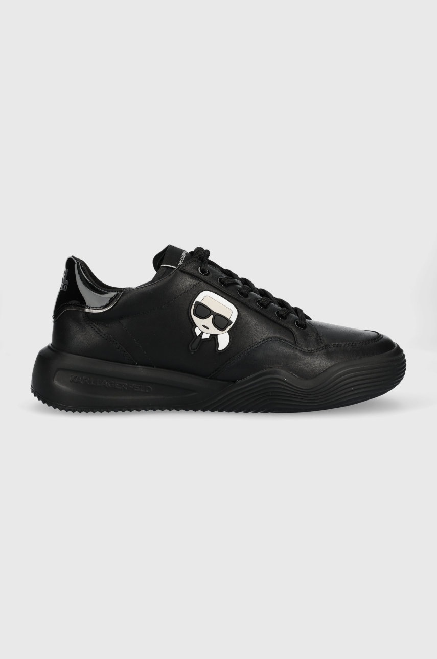 

Кожени маратонки Karl Lagerfeld Kapri Run в черно, Черен