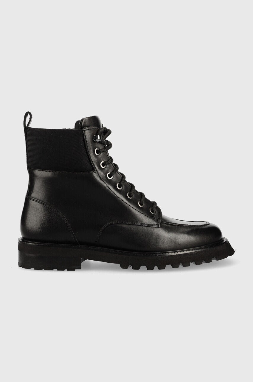 Joop! pantofi inalti de piele nastro barbati, culoarea negru