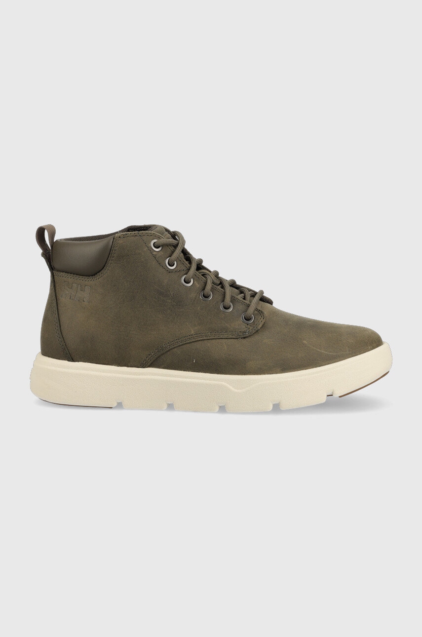 Helly Hansen ghete de piele barbati, culoarea verde