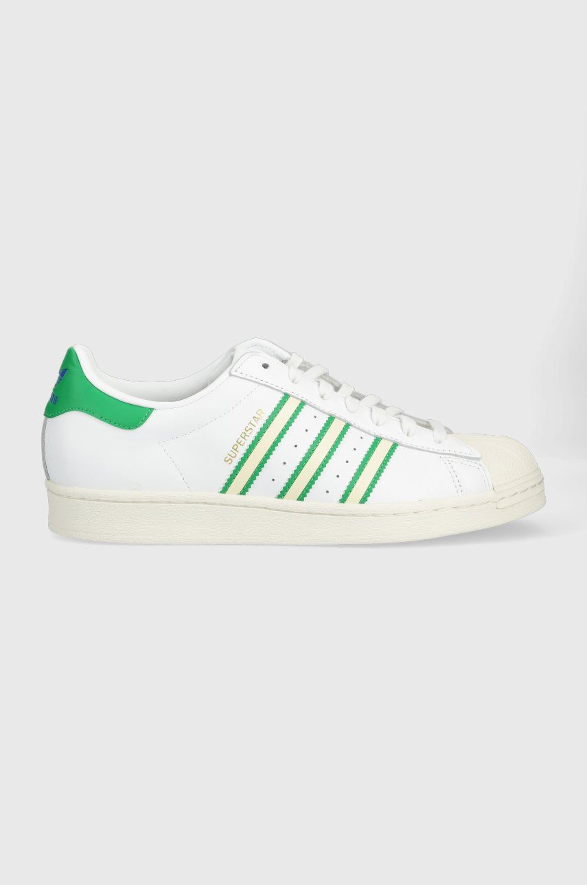 Kožené sneakers boty adidas Originals Superstar bílá barva - bílá -  Svršek: Umělá hmota