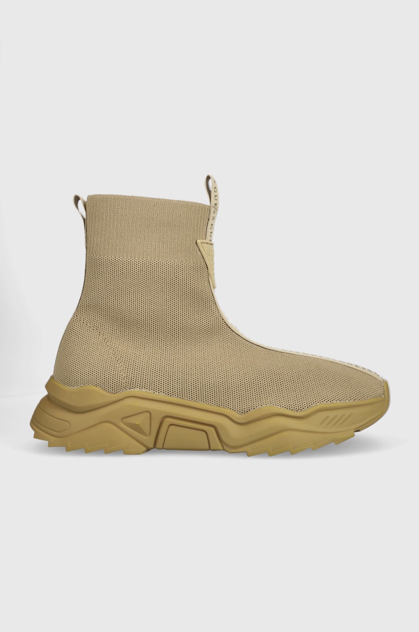 

Кроссовки Guess Massa Sock цвет коричневый