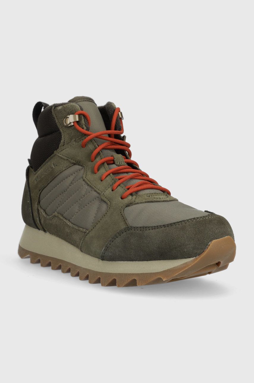 

Ботинки Merrell Alpine Sneaker 2 Mid Polar Waterproof мужские цвет зелёный с утеплением