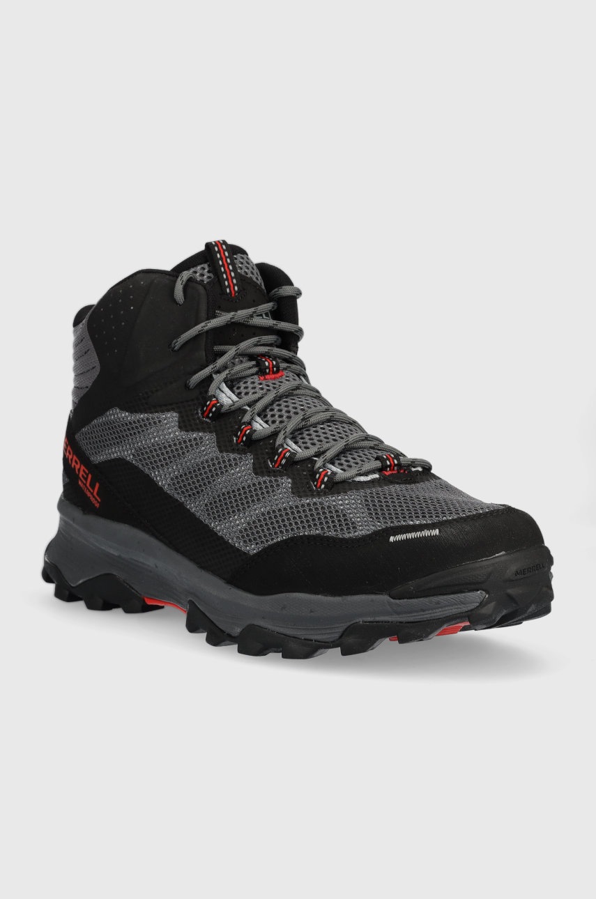 

Ботинки Merrell Speed Strike Mid Waterproof мужские цвет чёрный с утеплением