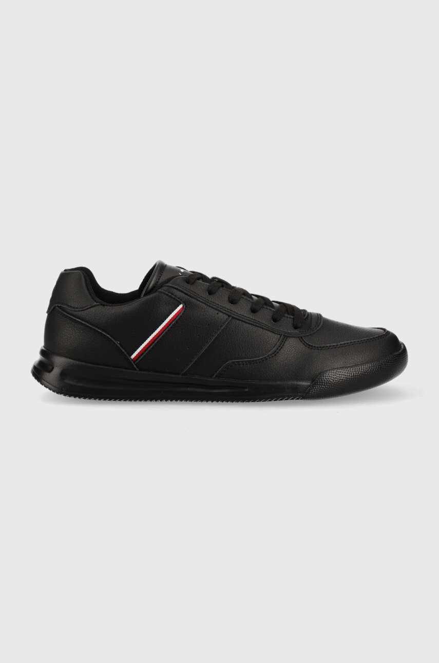 

Шкіряні кросівки Tommy Hilfiger Lightweight Leather Detail Cup колір чорний