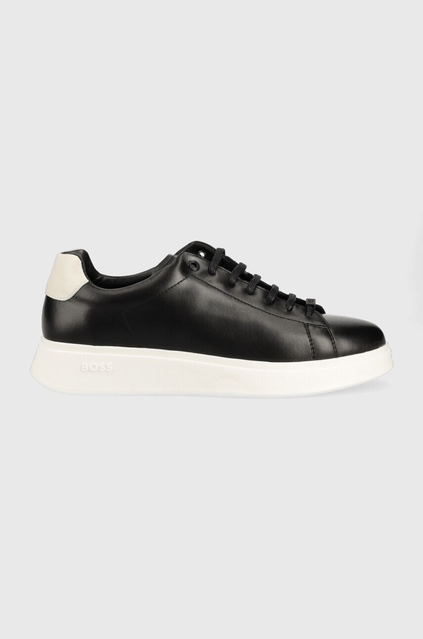 Boss sneakers din piele bulton culoarea negru