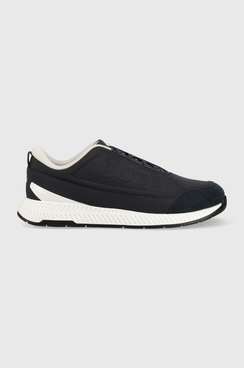 Boss sneakers titanium , culoarea albastru marin
