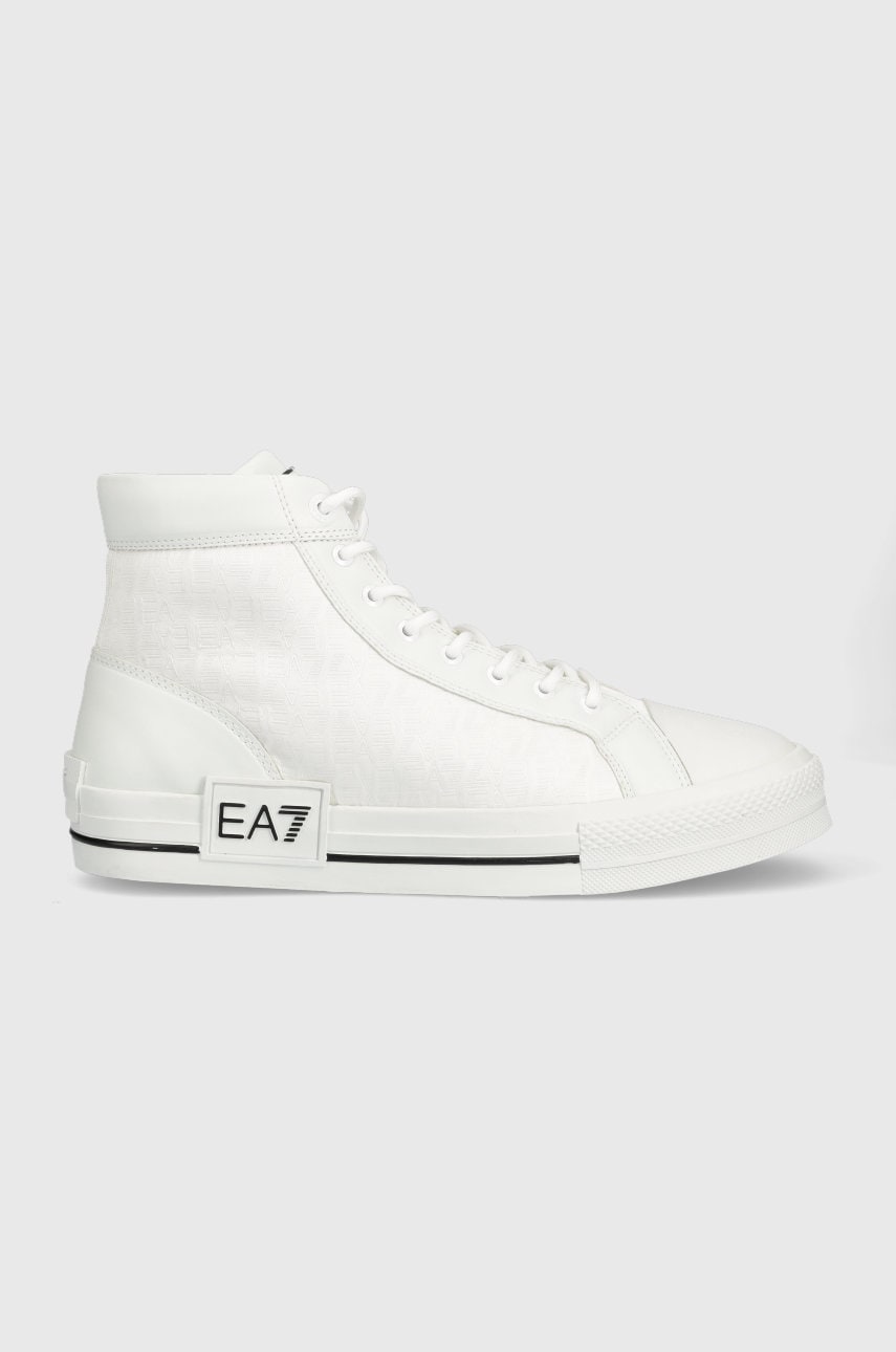 Ea7 Emporio Armani Tenisi Jv Allover Barbati, Culoarea Alb