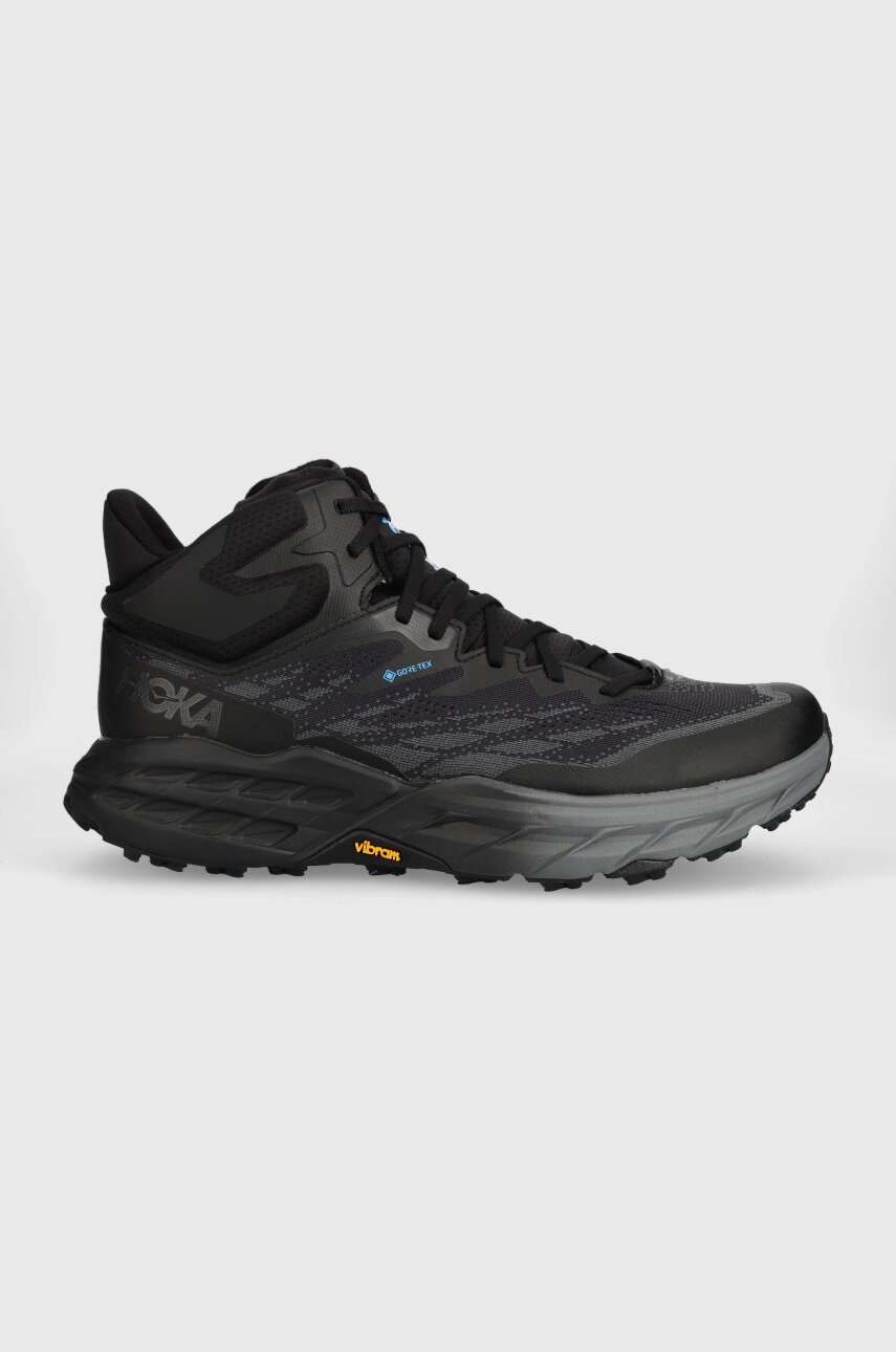 Hoka One One Pantofi Speedgoat 5 Mid Gtx Barbati, Culoarea Negru 1127918-bgay