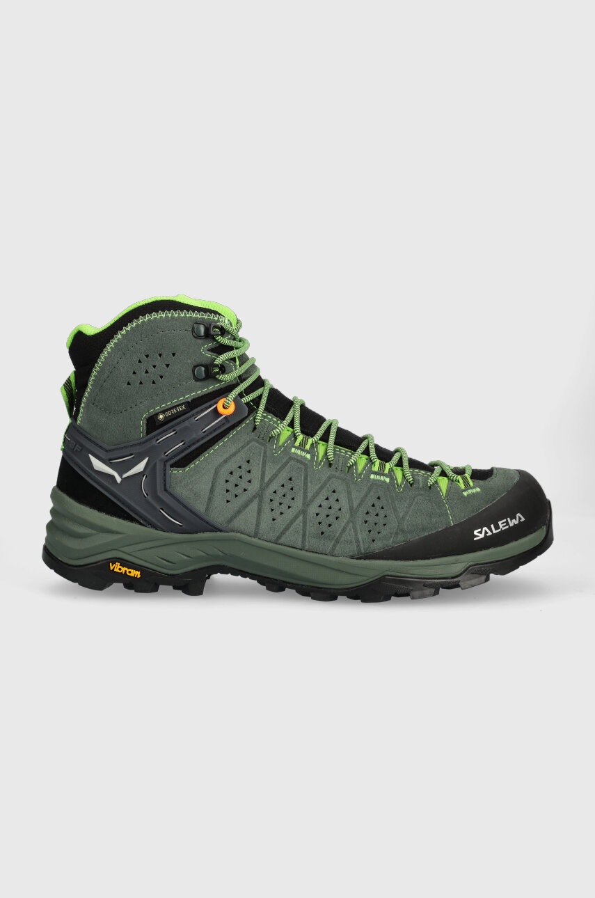 Salewa Pantofi Alp Trainer 2 Mid GTX Barbati, Culoarea Verde, Izolat