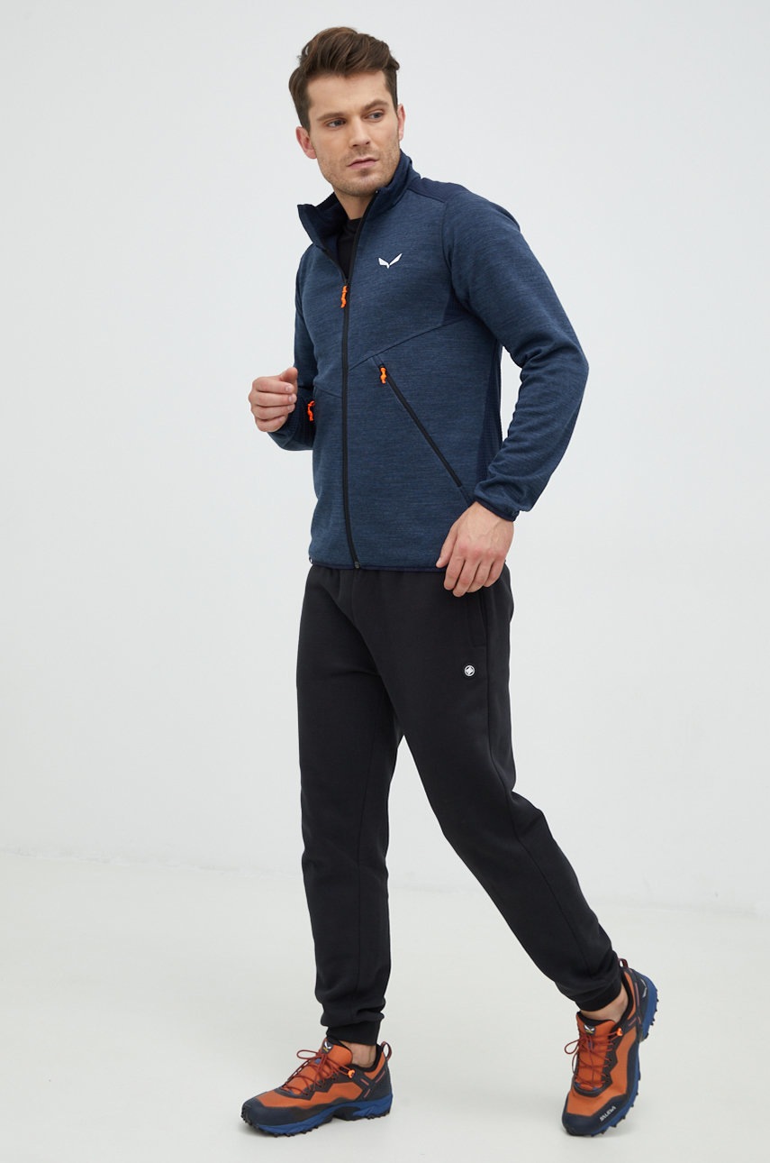 

Спортивна кофта Salewa Piana Alpinewool чоловіча колір сірий візерунок
