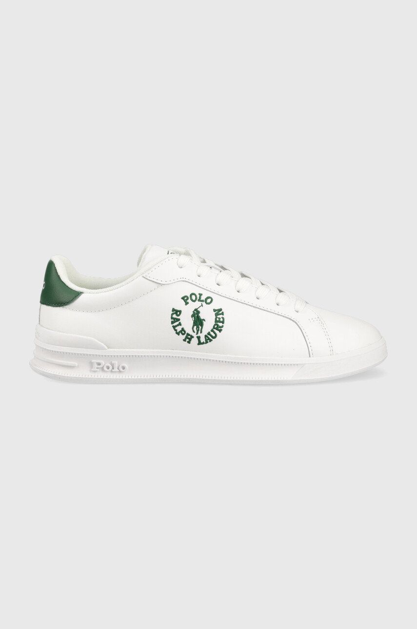 Sneakers boty Polo Ralph Lauren Hrt Crt Cl , bílá barva - bílá -  Svršek: Přírodní kůže Vn