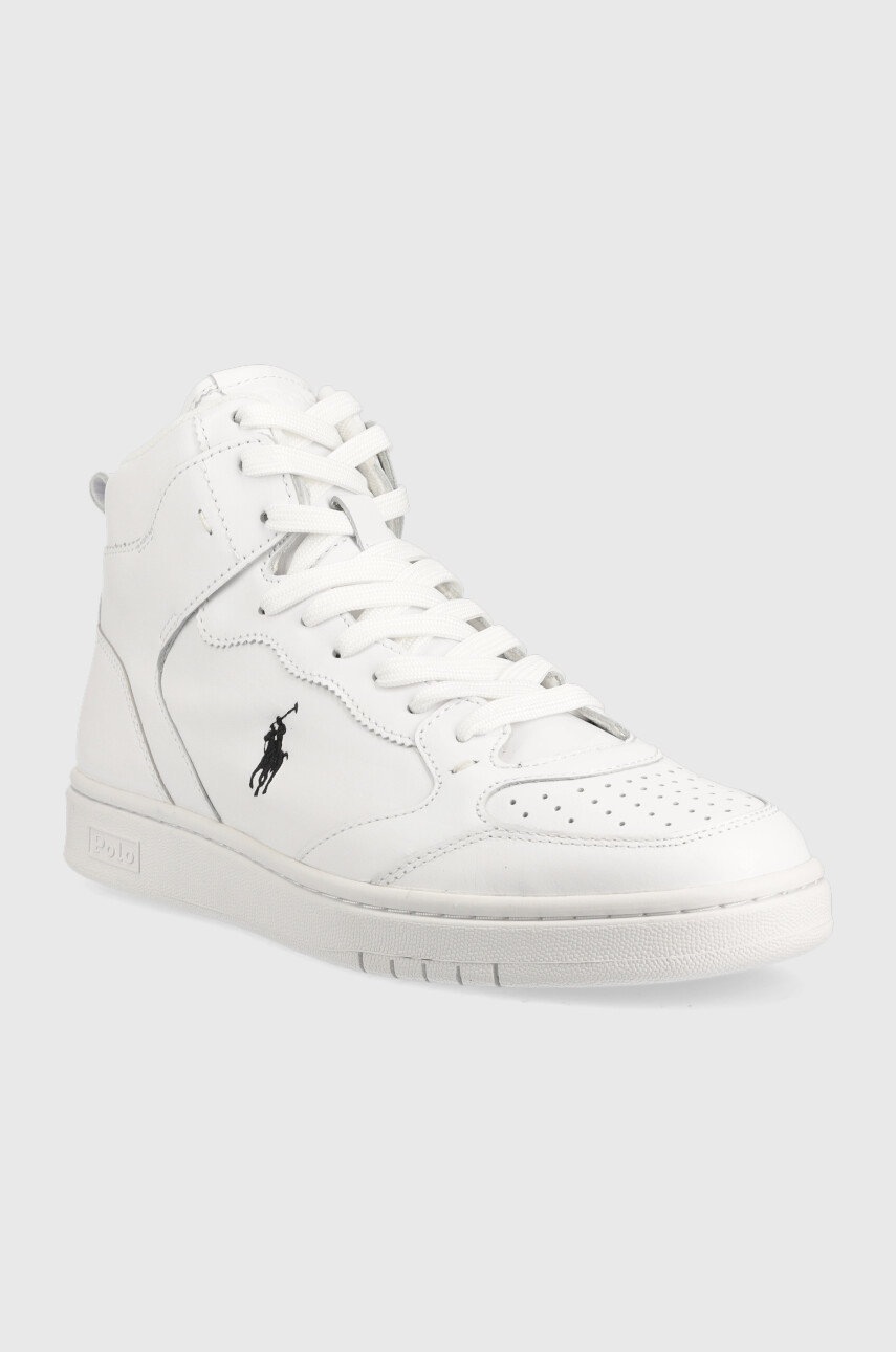 Δερμάτινα αθλητικά παπούτσια Polo Ralph Lauren Polo Crt , χρώμα: άσπρο F30 φωτογραφία