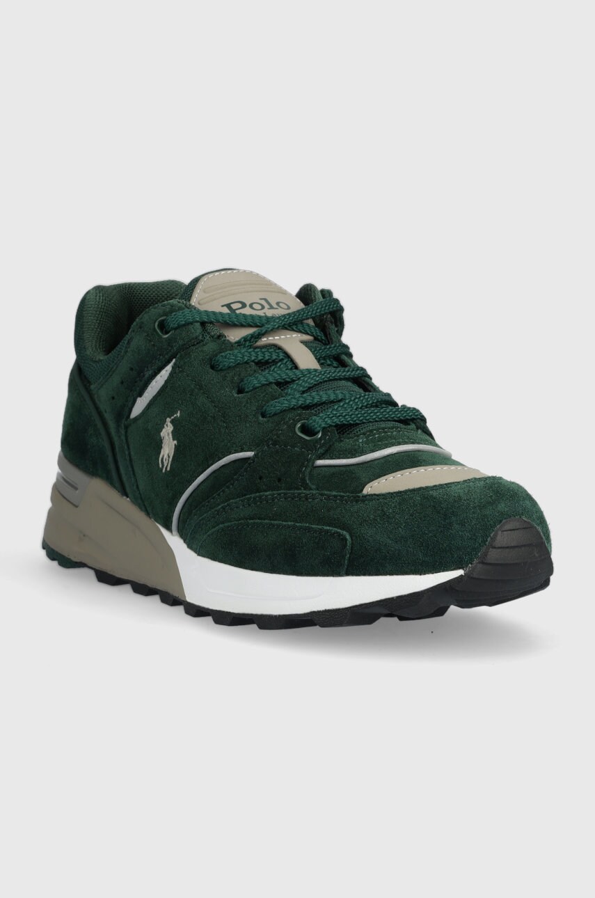 

Замшевые кроссовки Polo Ralph Lauren Trackstr 200 цвет зелёный 809878022004