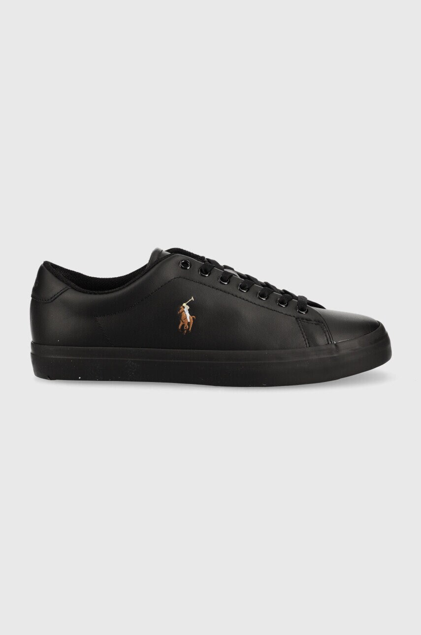 Levně Kožené sneakers boty Polo Ralph Lauren Longwood , černá barva