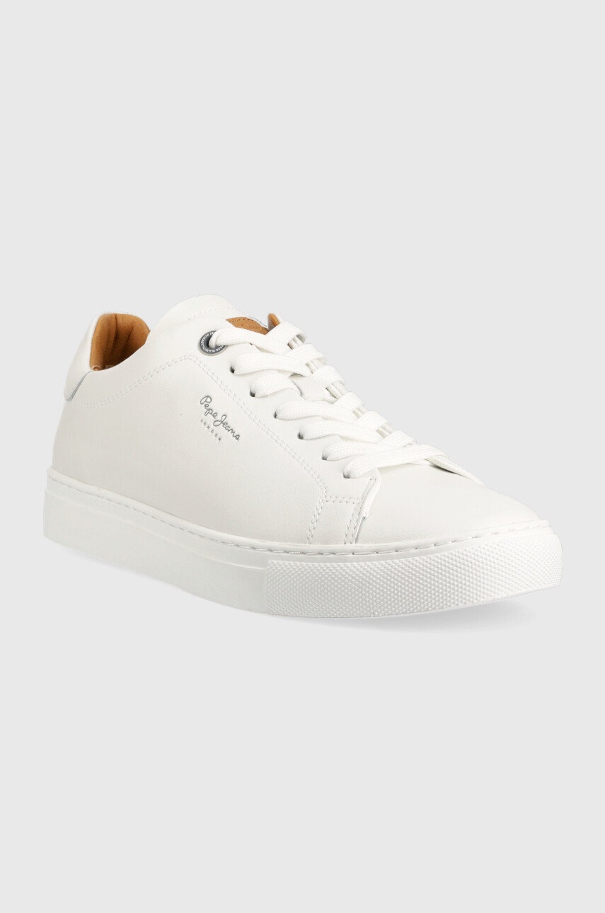 

Шкіряні кросівки Pepe Jeans Joe Cup One колір білий