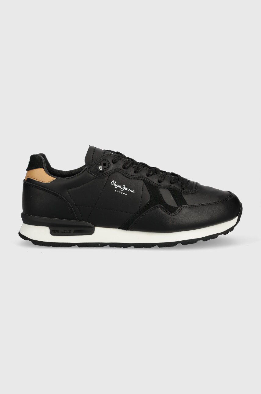 Pepe jeans sneakers britt man flag classic, culoarea negru