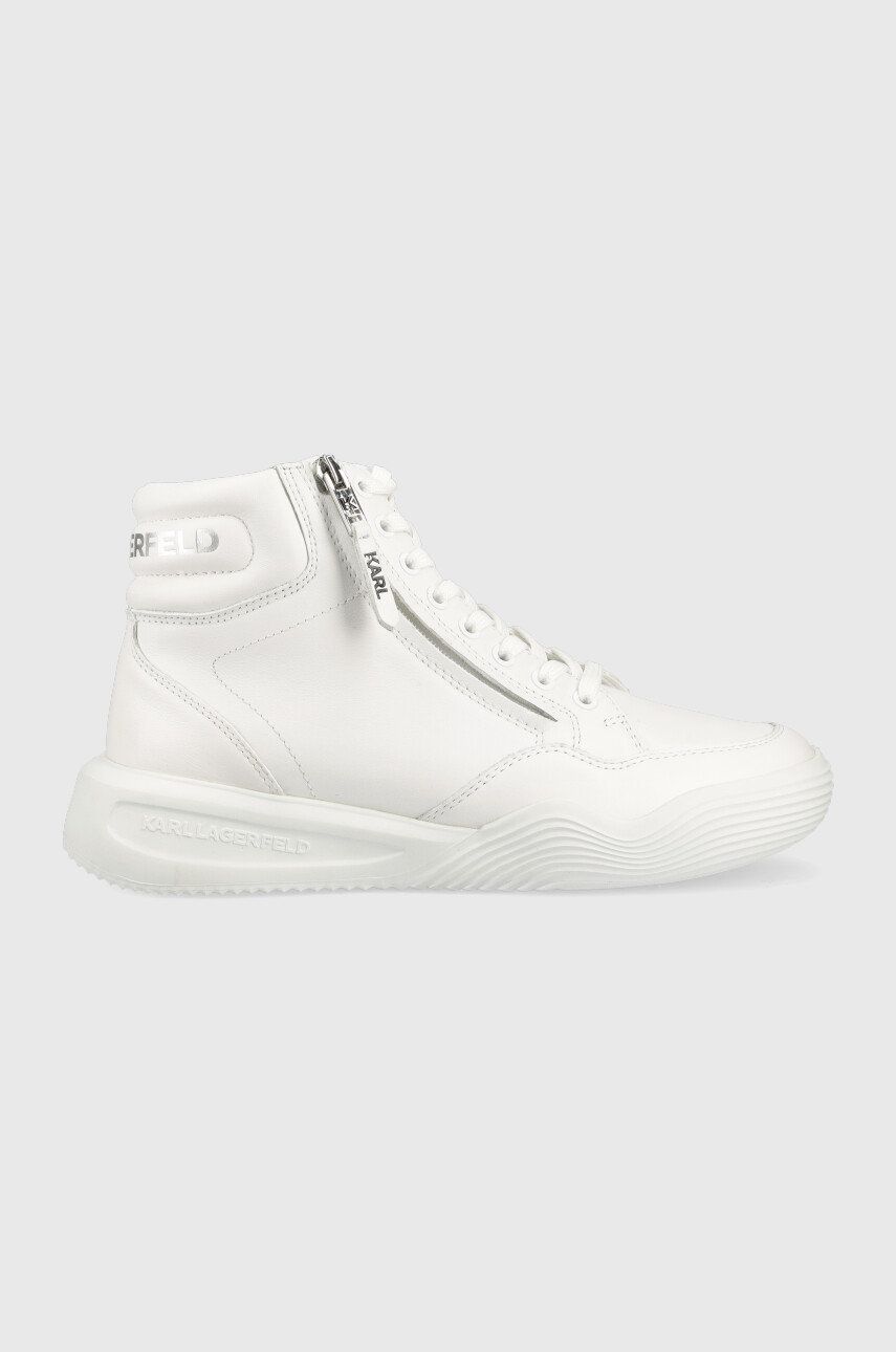 Kožené sneakers boty Karl Lagerfeld KAPRI RUN Kapri Run, bílá barva - bílá -  Svršek: Přírodní 