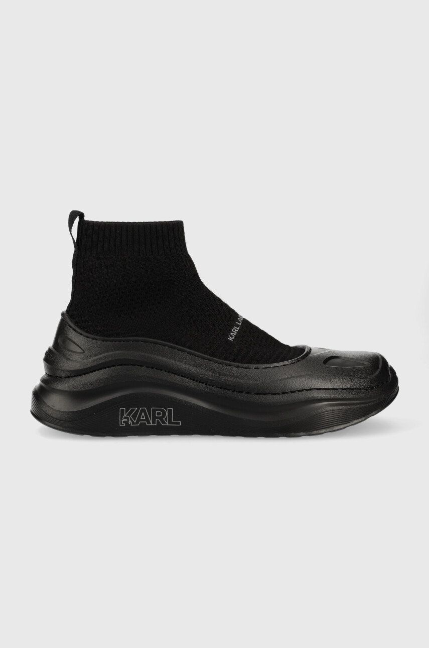 Sneakers boty Karl Lagerfeld Chase Kc černá barva - černá -  Svršek: Umělá hmota