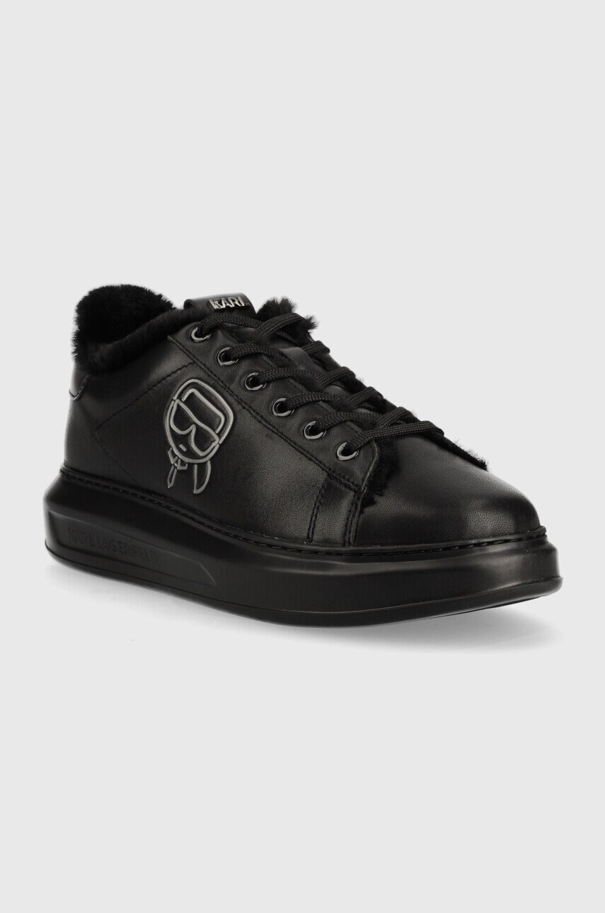 

Кожаные кроссовки Karl Lagerfeld Kapri Mens цвет чёрный