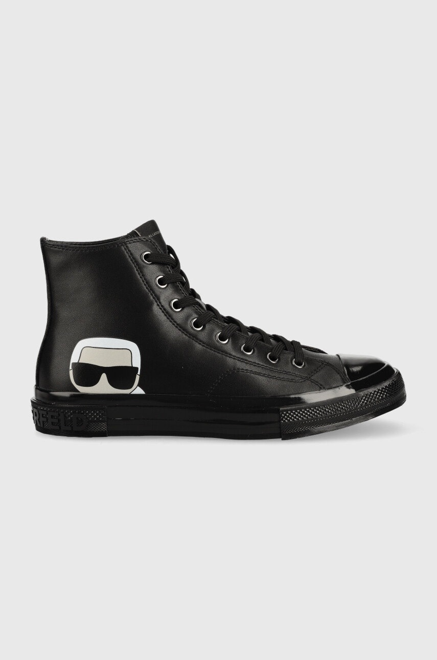 

Кожени кецове Karl Lagerfeld Kampus Iii в черно, Черен
