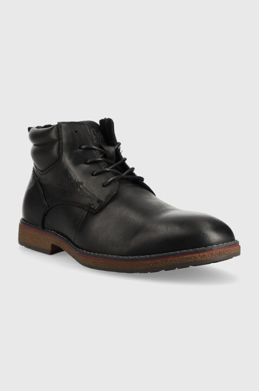 

Шкіряні черевики Lee Cooper чоловічі колір чорний