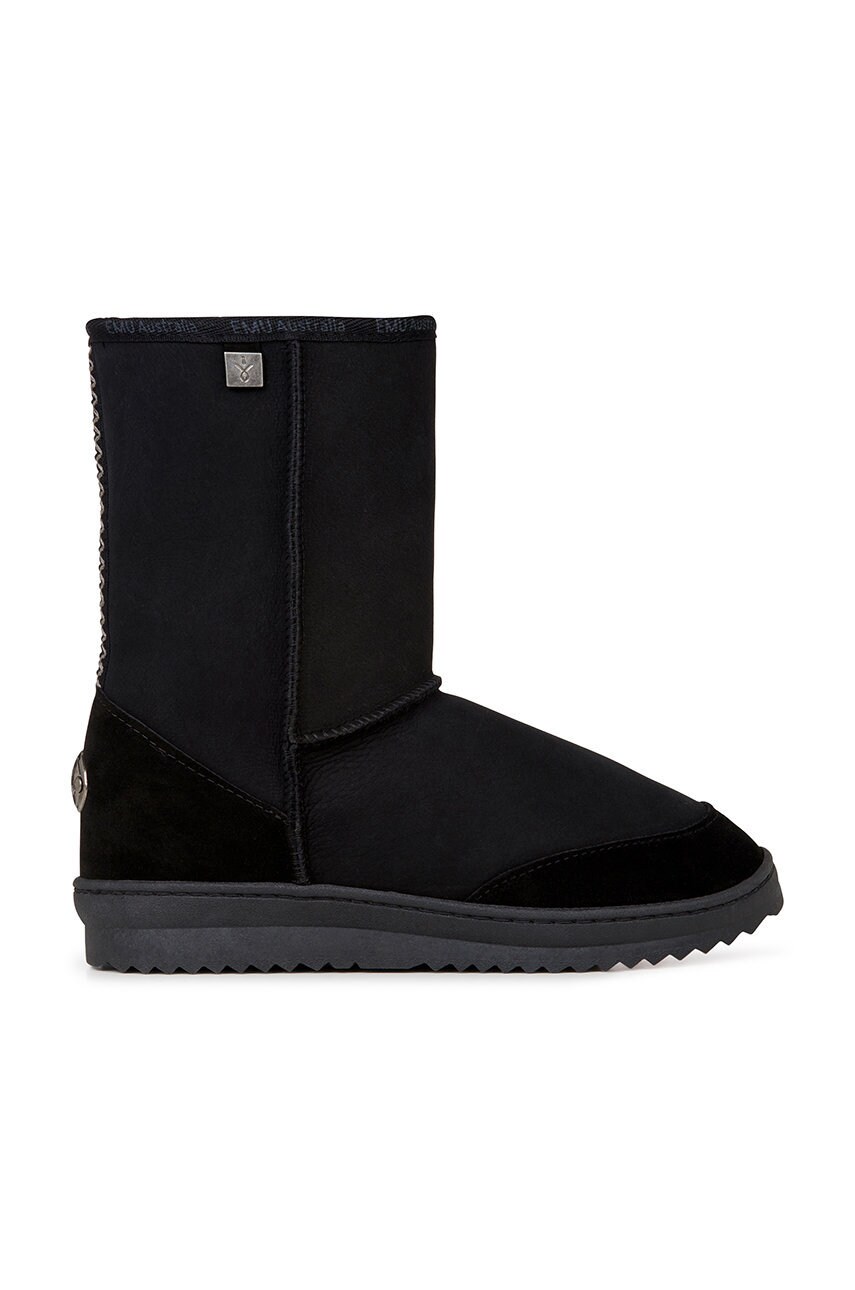 Emu australia cizme de zapada din piele intoarsa platinum outback lo barbati, culoarea negru