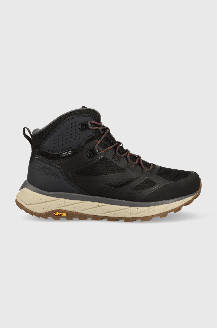 Levně Boty Jack Wolfskin Terraventure Texapore mid pánské, černá barva, zateplené