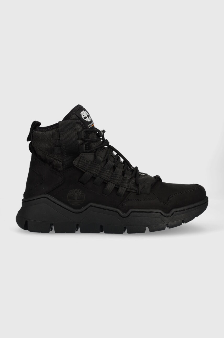 Timberland cizme din piele intoarsa timberloop ek utilityboot barbati, culoarea negru