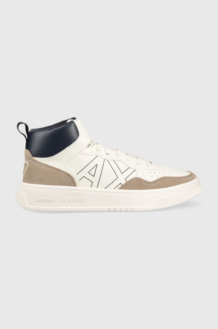 Sneakers boty Armani Exchange bílá barva - bílá -  Svršek: Umělá hmota