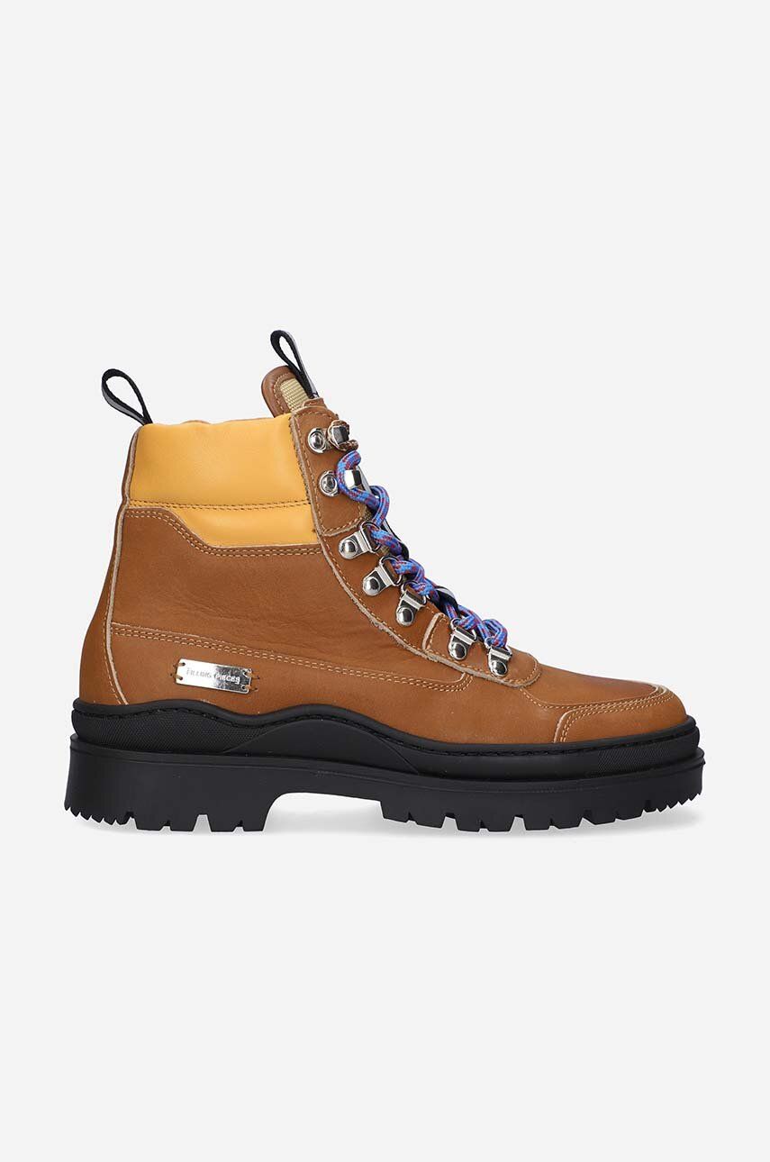 Kožené trapery Filling Pieces Mountain Boot Mix pánské, hnědá barva, 63325072057-BROWN