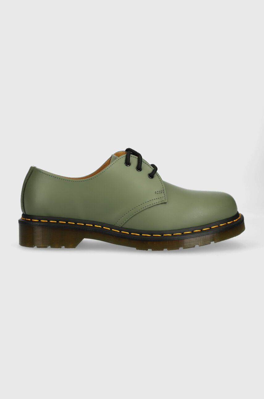 Dr. Martens pantofi de piele 1461 culoarea verde