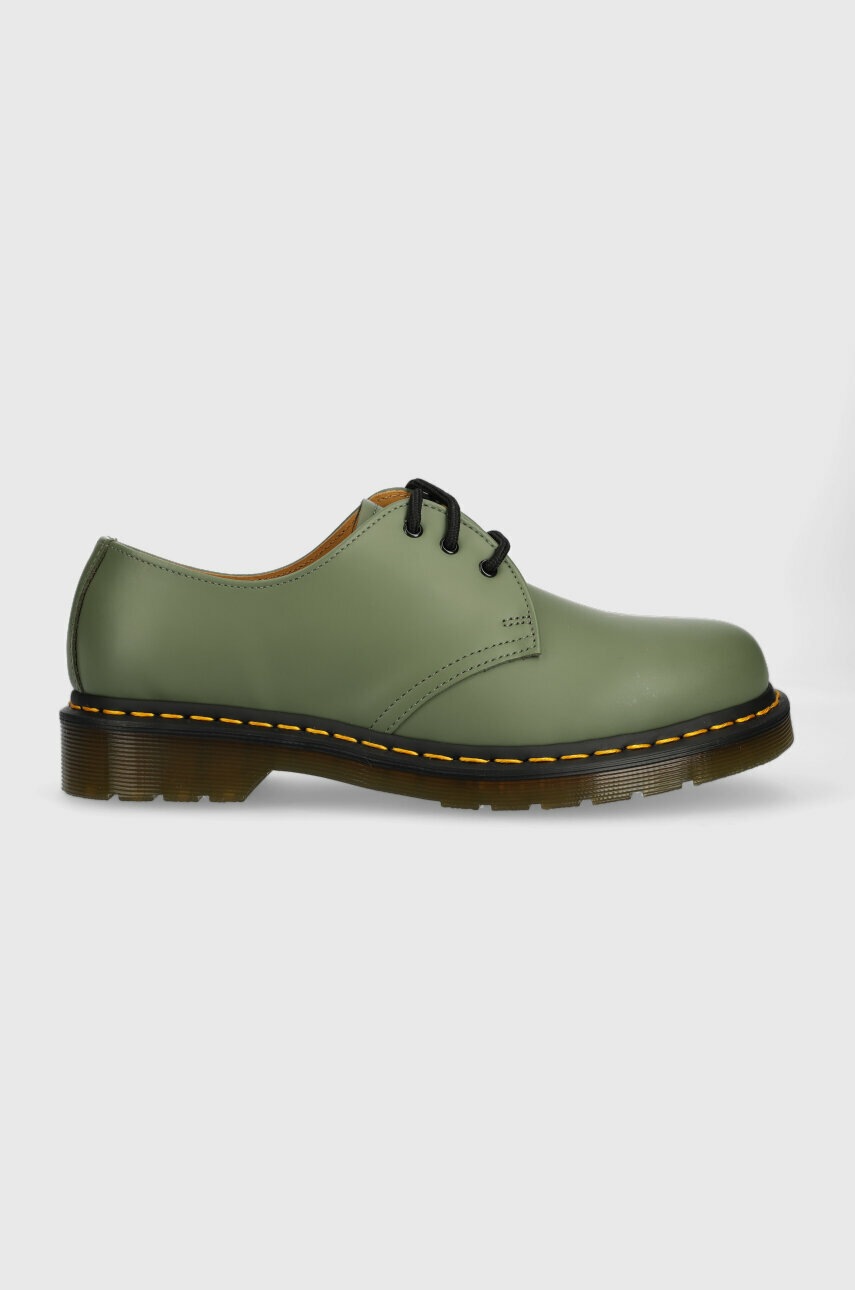

Шкіряні туфлі Dr. Martens 1461 колір зелений