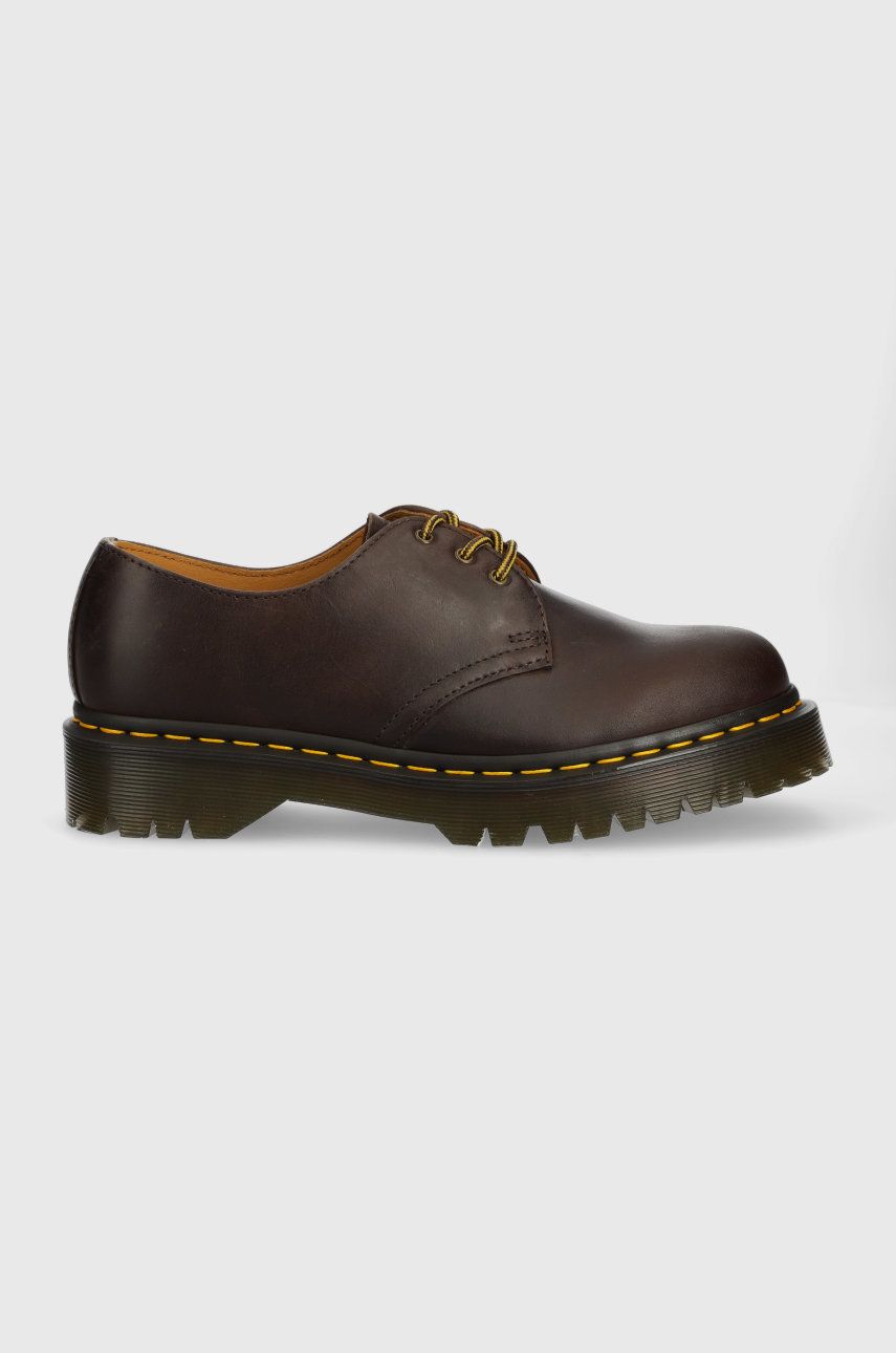 Dr. Martens pantofi de piele 1461 Bex culoarea maro 1461 imagine noua