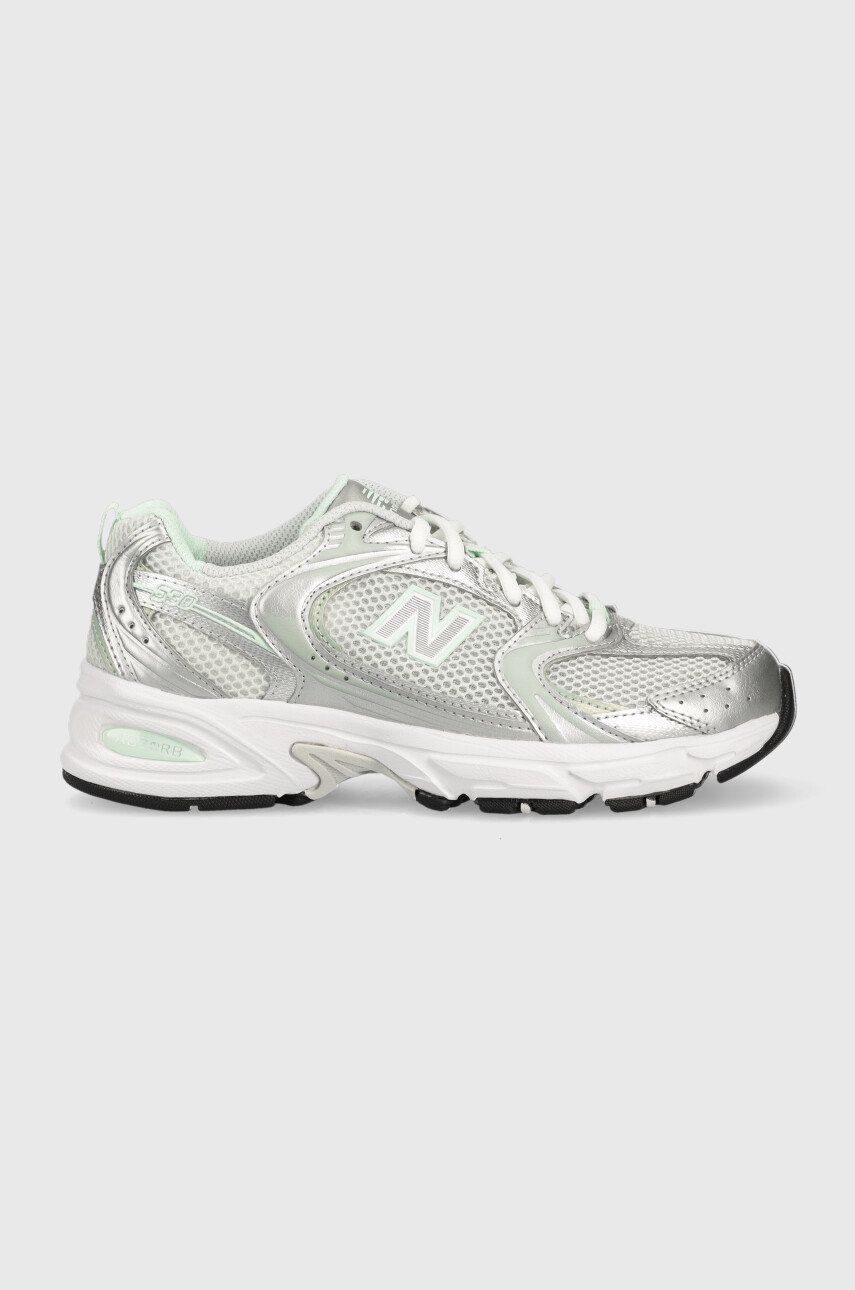 Sneakers boty New Balance Mr530zel stříbrná barva, MR530ZEL-ZEL - stříbrná -  Svršek: Umělá hmo