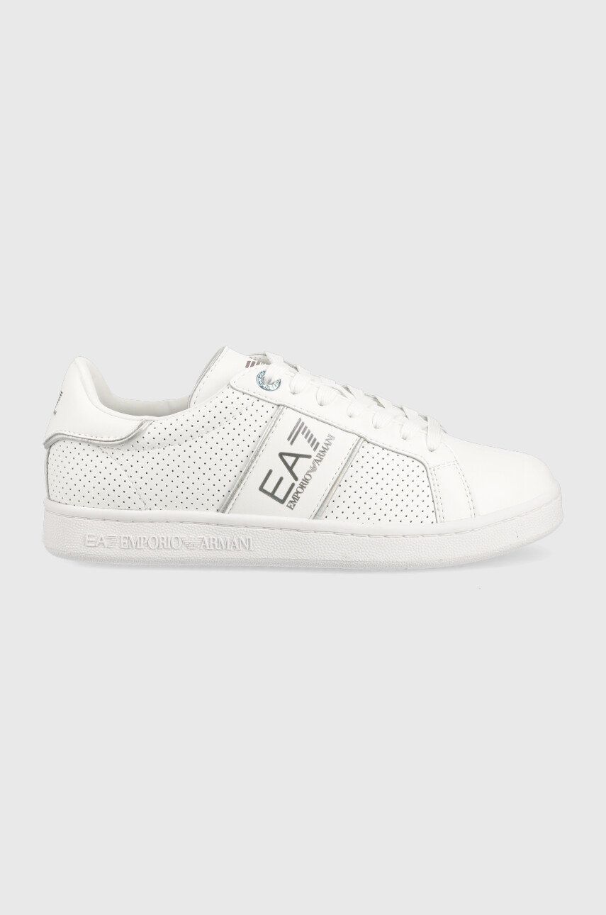 EA7 Emporio Armani sneakers din piele Classic Perf culoarea alb image5