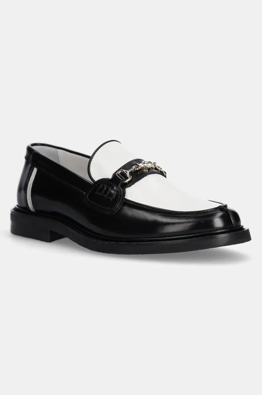 Filling Pieces mocasini de piele Loafer Polido culoarea negru, cu toc plat