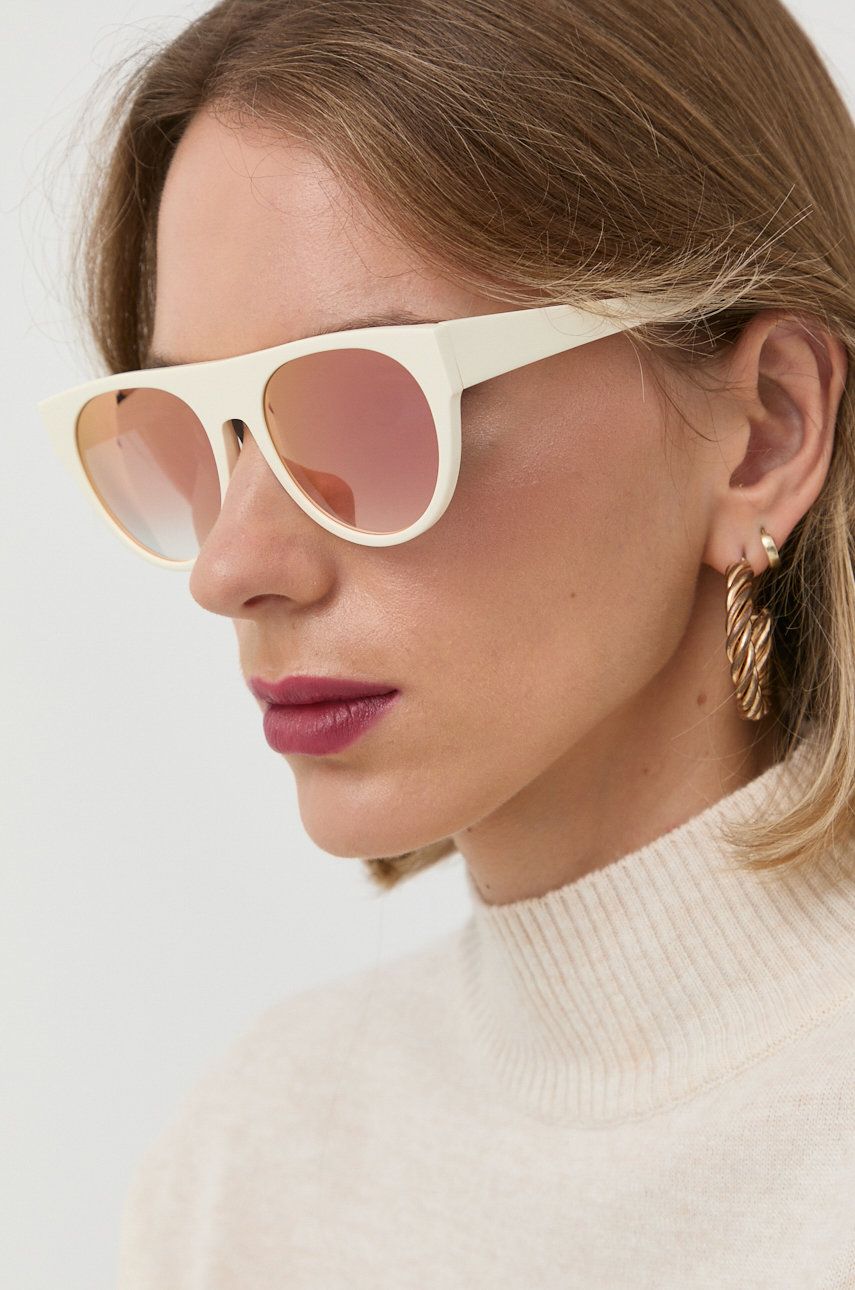 Marella ochelari de soare femei, culoarea alb Accesorii imagine noua