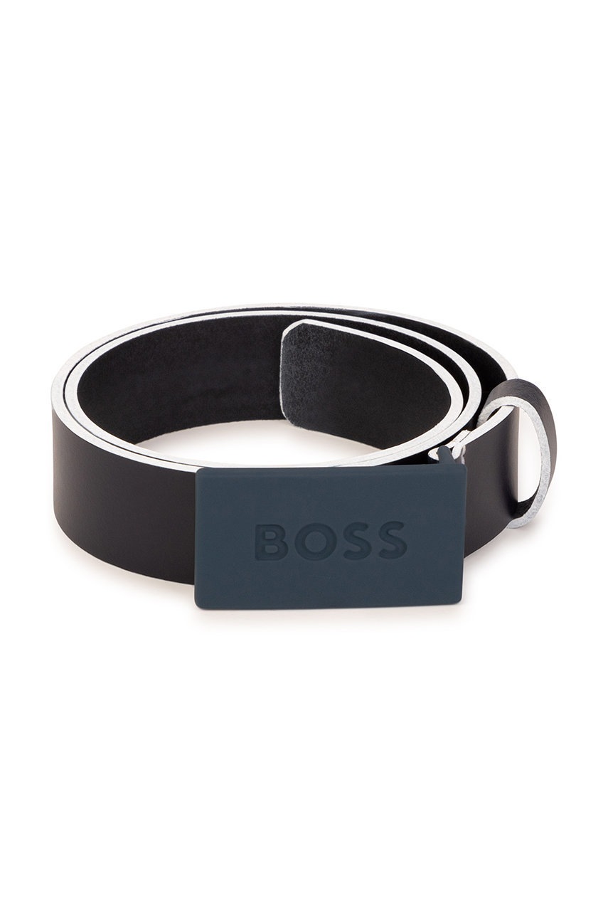 

Детский кожаный ремень BOSS цвет синий