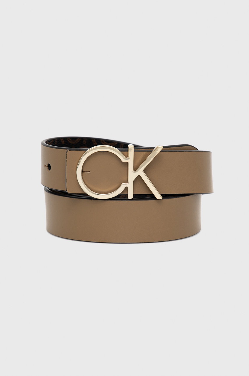 

Колан с две лица Calvin Klein дамски в кафяво, Кафяв