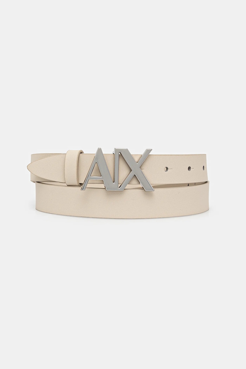 Armani Exchange curea de piele culoarea maro