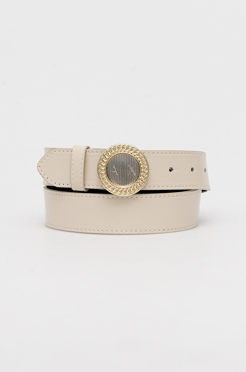 Armani Exchange curea femei, culoarea bej